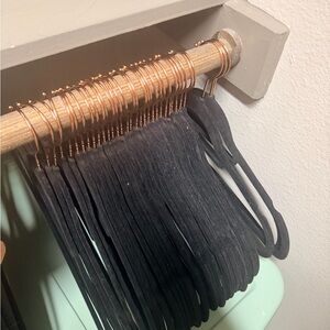 Rose gold black felt hangers